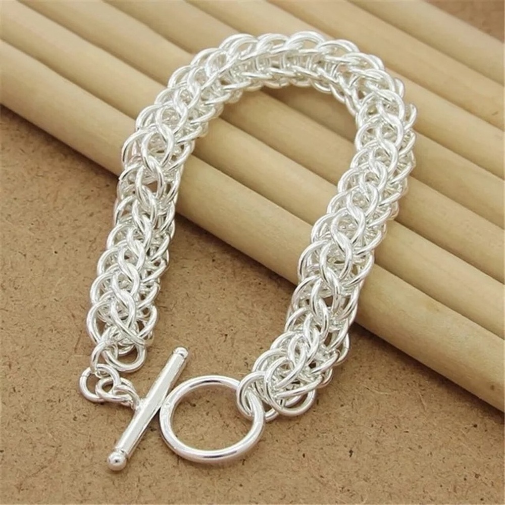 Classic 925 Sterling Silver Plated Bracelet - Picture 4 of 5